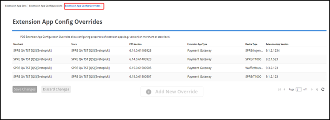 View extension overrides