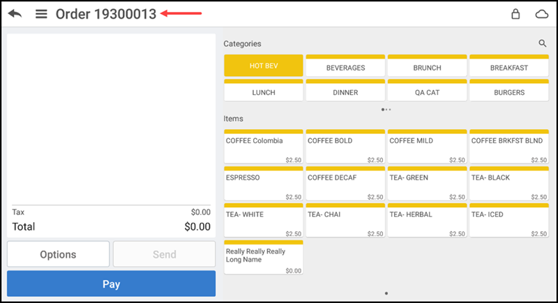 Customer profile screen