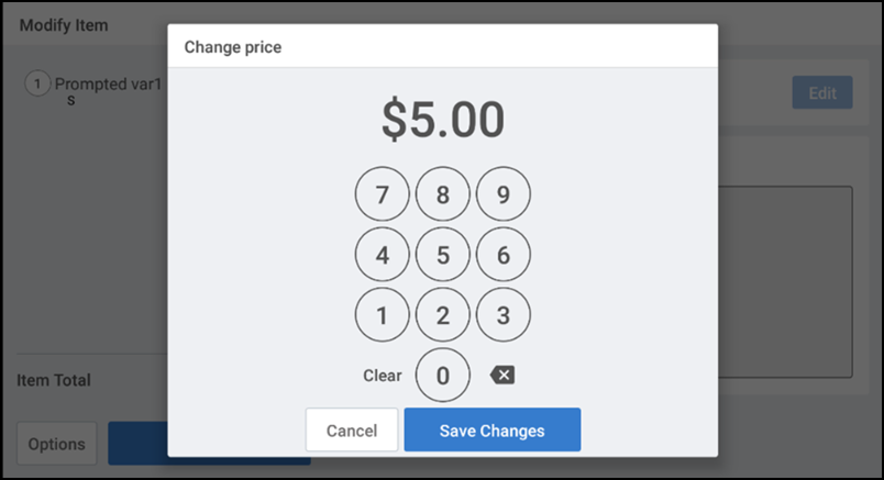 Tap Options then tap Chage Price