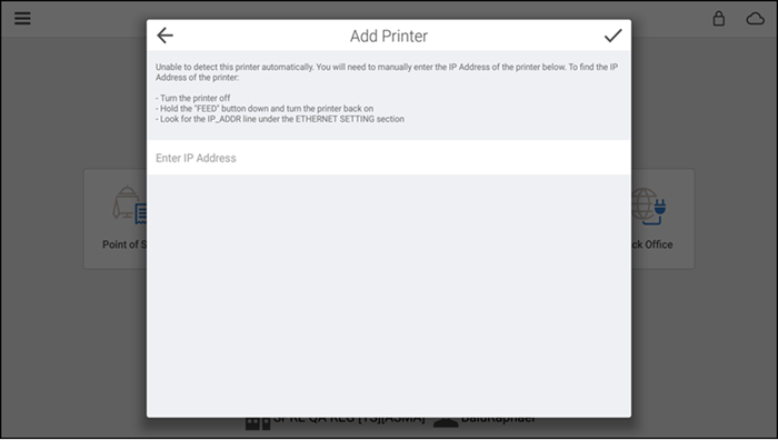 Add printer screen