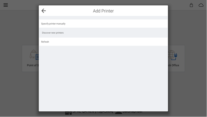 Add printer screen
