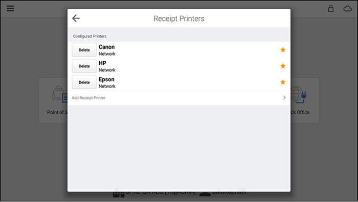 Receipt printer window