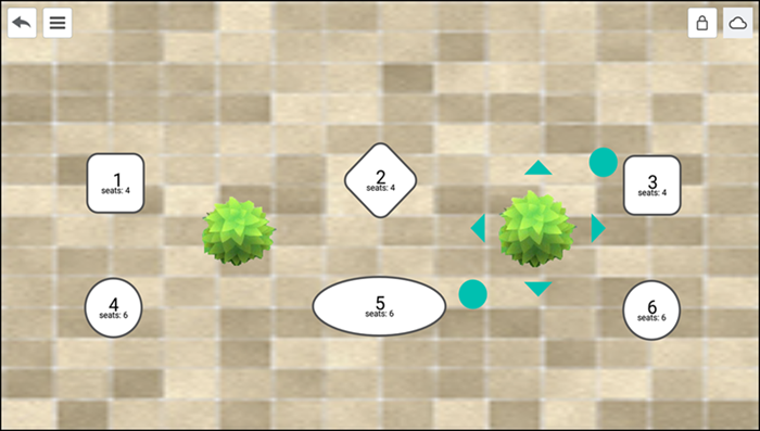 Edit floor plan screen