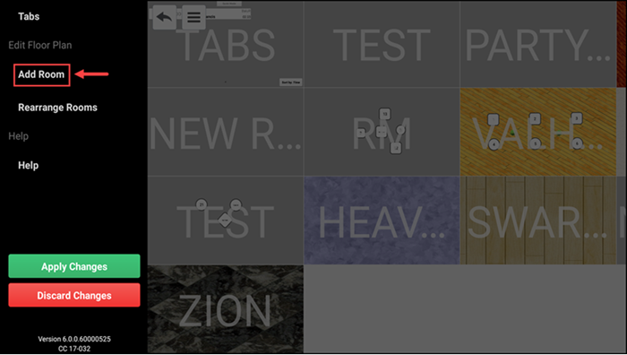 View add room option