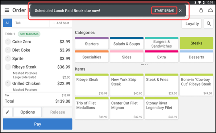 Select job code screen