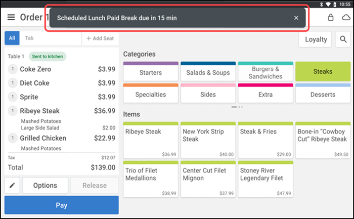 Select job code screen