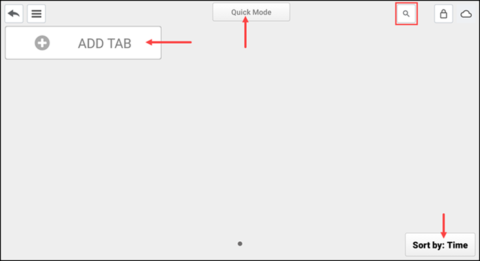 Add tab screen
