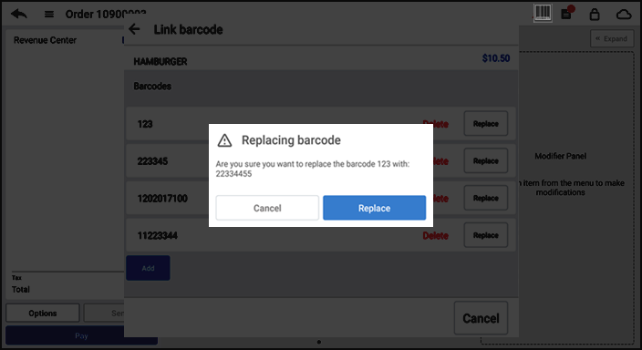 linking barcode to an item