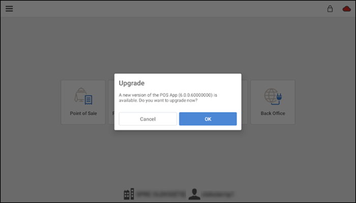 Upgrade screen