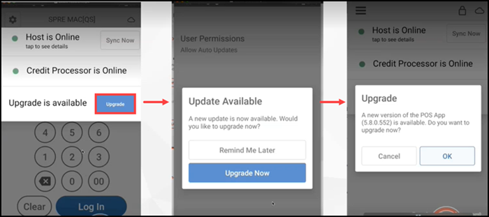 Upgrade process for handheld device