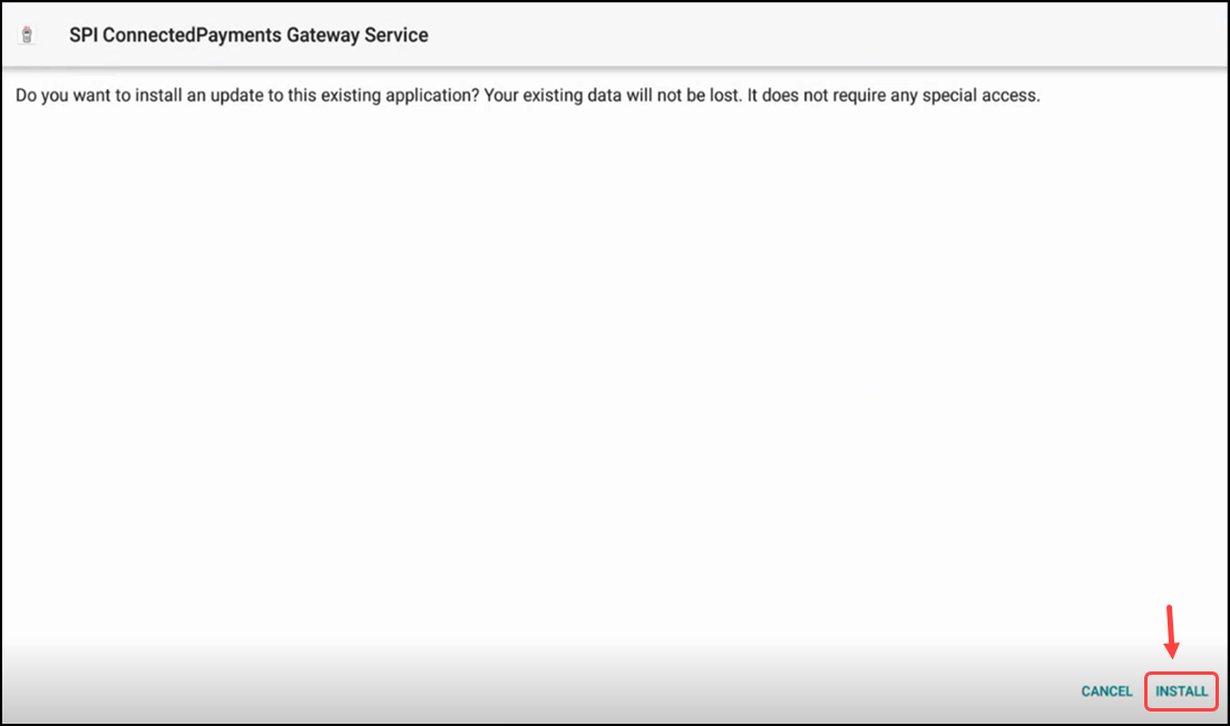 View SPI gateway with install button