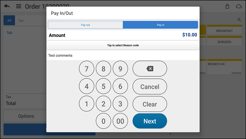 Tap Pay In