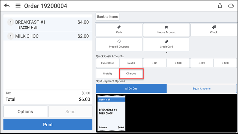 Tenders screen