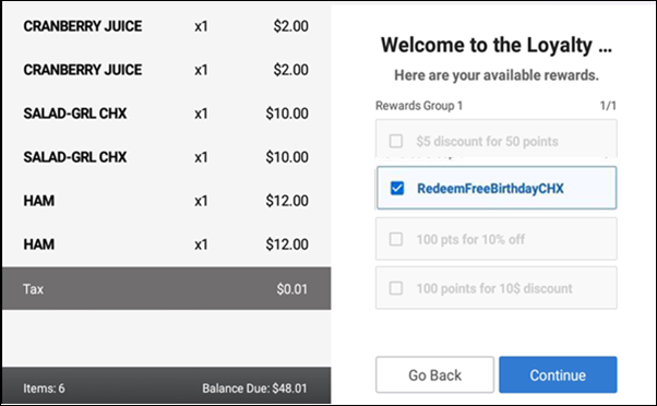 Customer facing display