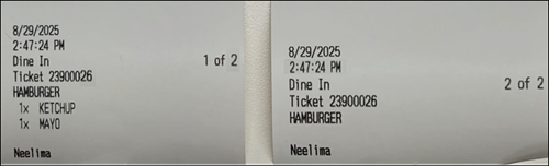 Sample kitchen label