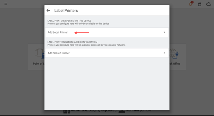 Add printer screen