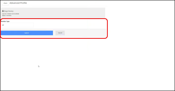 Click Advanced Edit to access the Advanced Profile screen