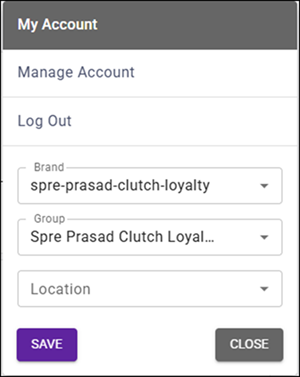Click the profile icon in the top right corner