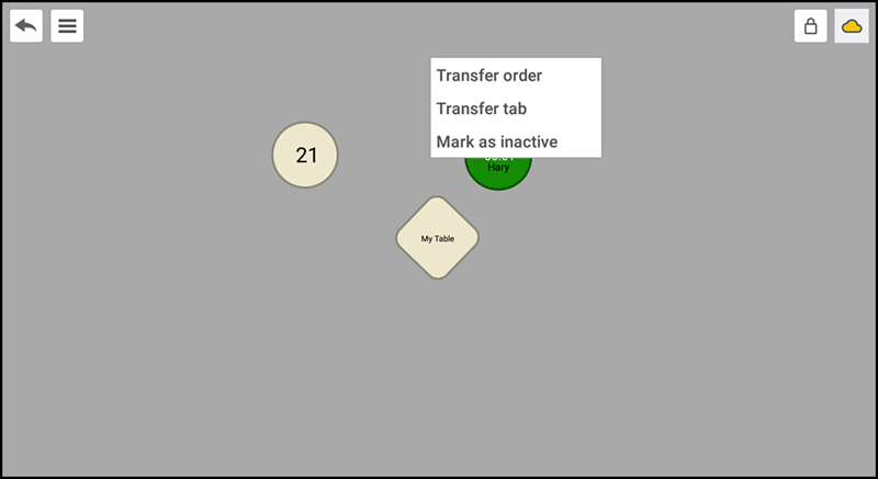 Press and hold table
