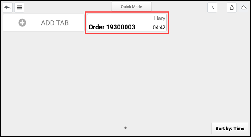 Tabs screen