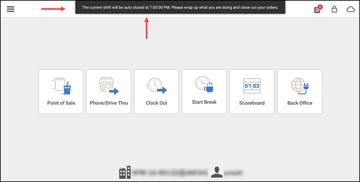 Shift close notification