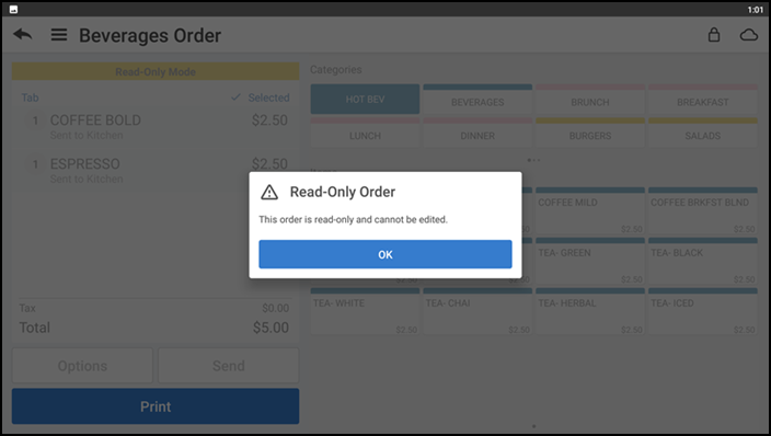 Lock icon appears on orders owned by another user