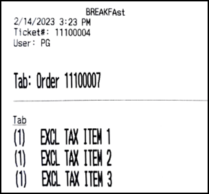 Viewing expo printer receipt