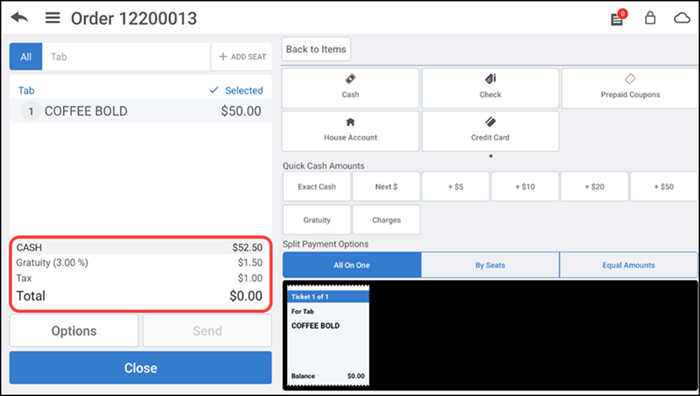 Tap Pay to view payment options