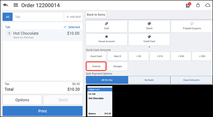 Ensure guest check is active on the order entry screen