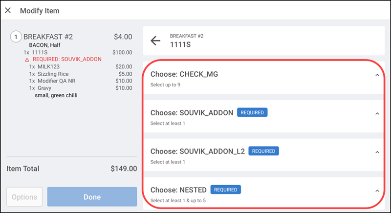 add item to guest check