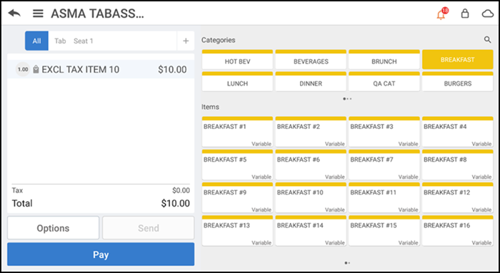 Tap the desired online order in the queue