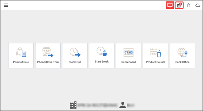 Log in to the POS to view notifications