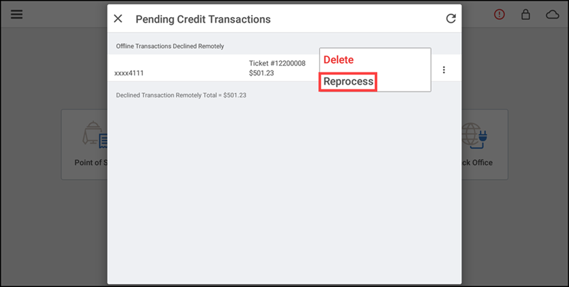 Tap Pending Credit
