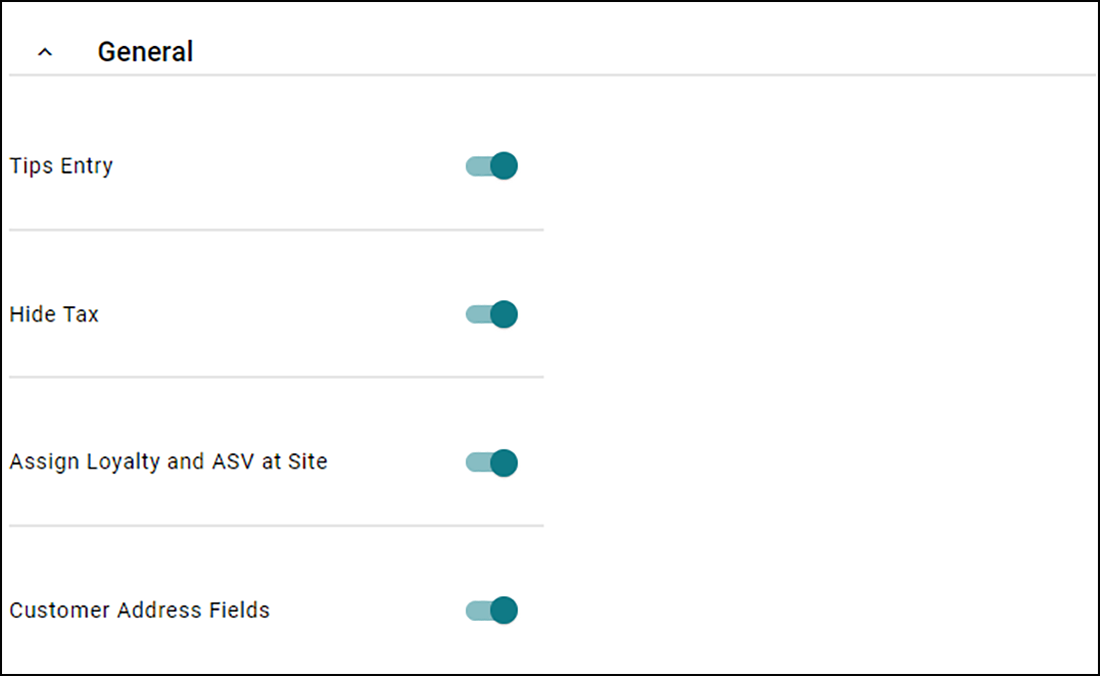 General Section of Checkout and Payments tab