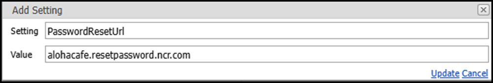 Password Reset Url Company Setting