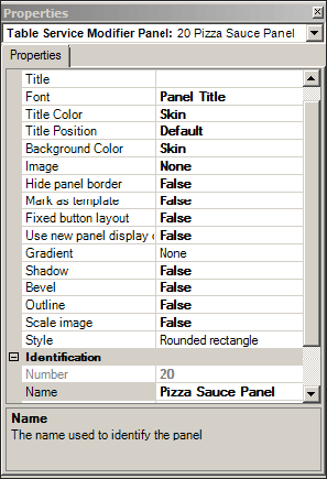 Sample of  modifier panel properties dialog box showing sauce.