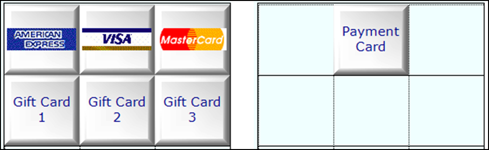 Credit card lookup buttons