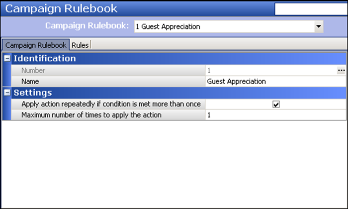 Campaign Rulebook tab