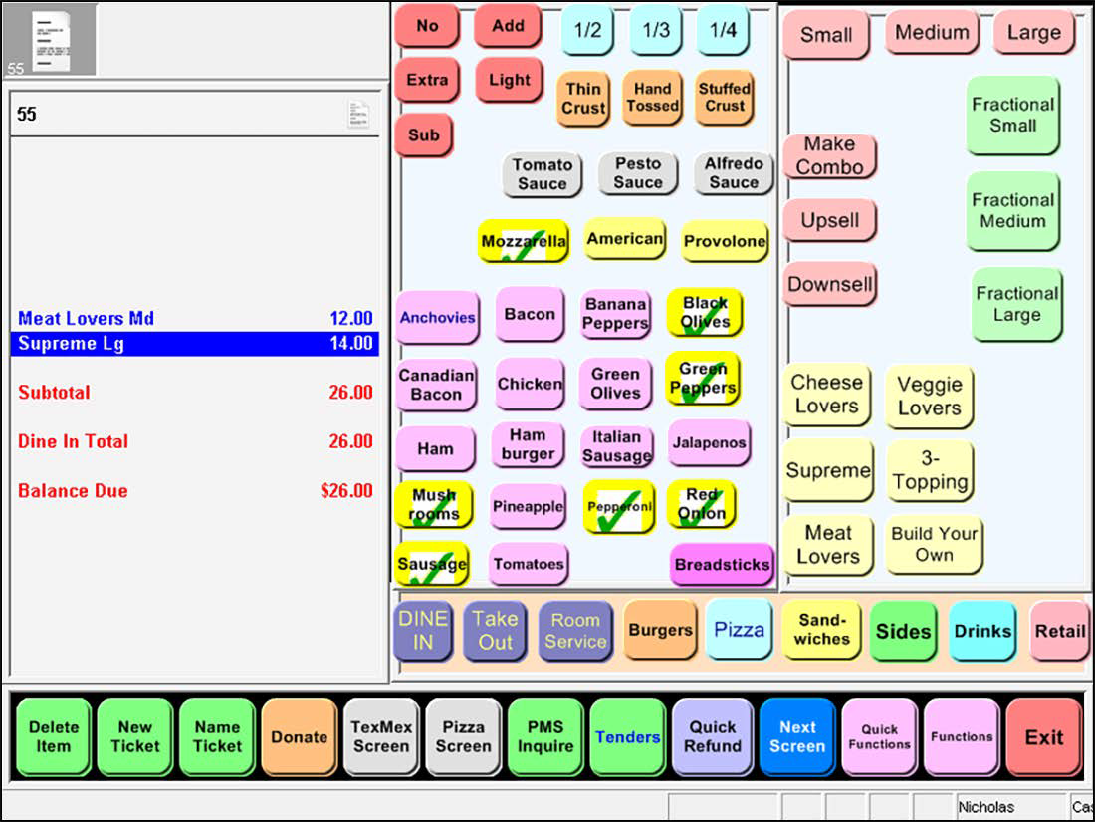 Context Panel example with Advanced Pizza.