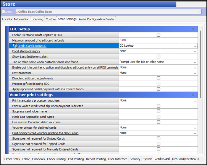 Select CC Lookup