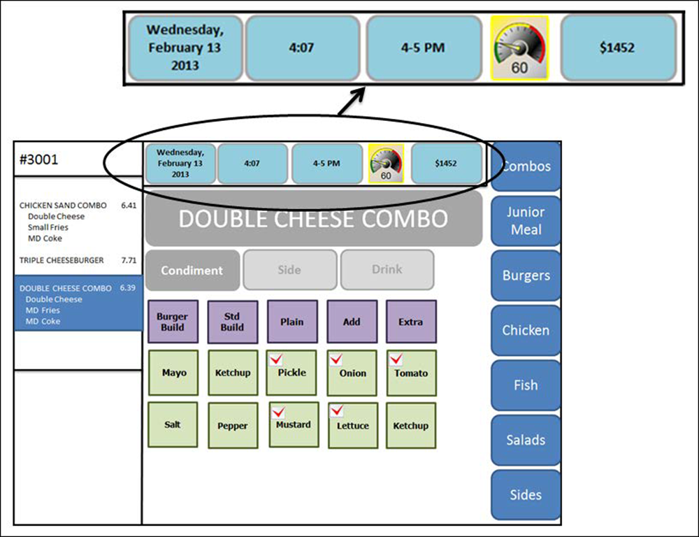 Sample home screen with dashboard