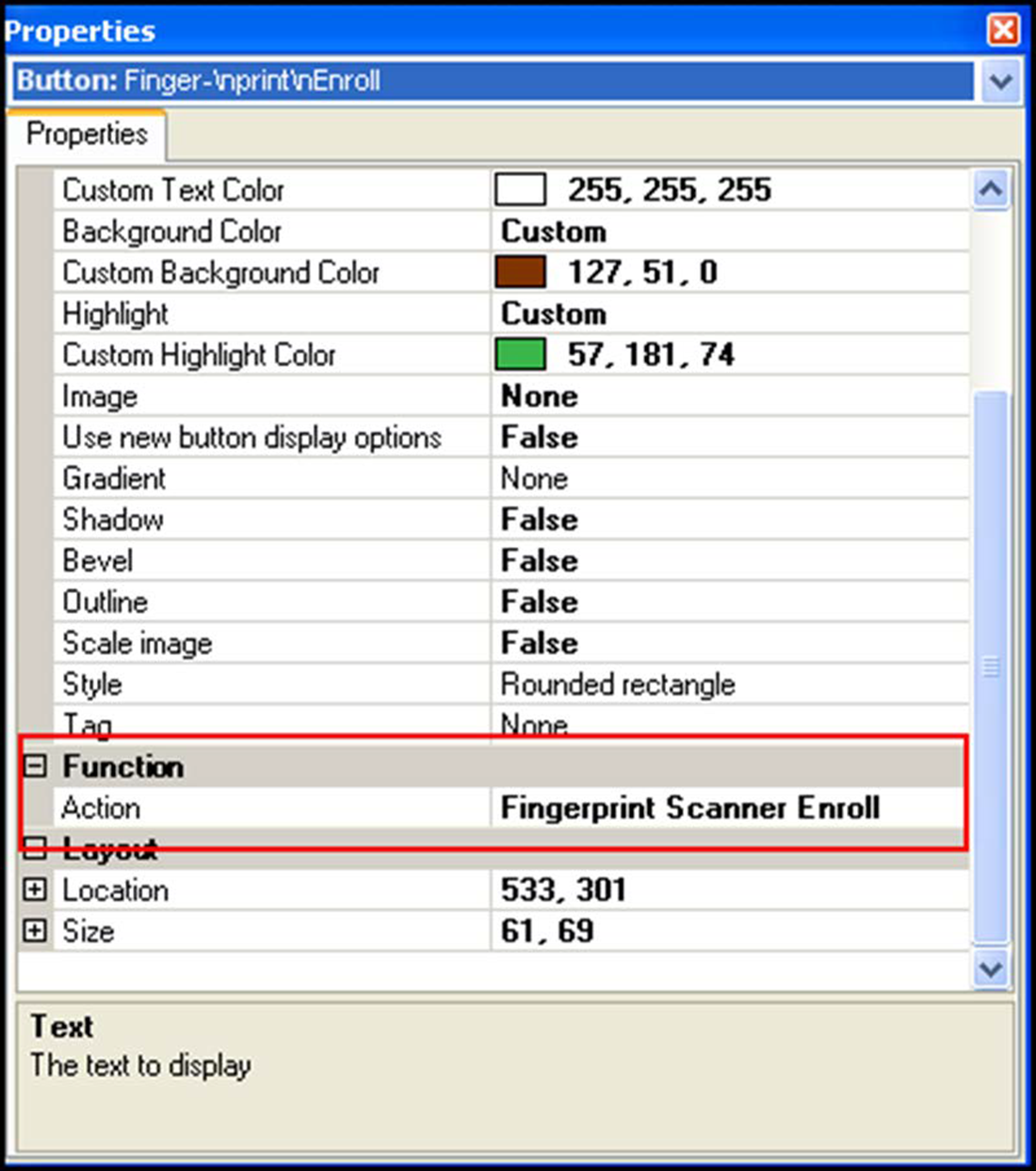 Fingerprint scanner enroll button function