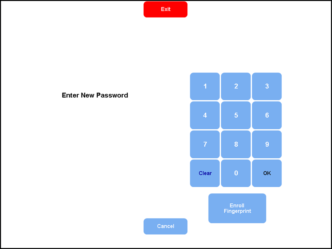 Change Password to access the Enter New Password screen