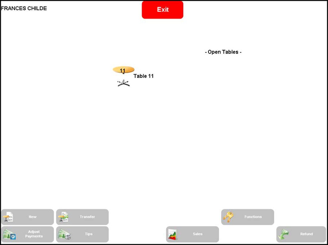 Sample of enroll fingerprint button in quick service installation of FOH terminal