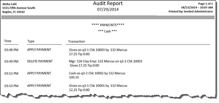 Viewing Audit report