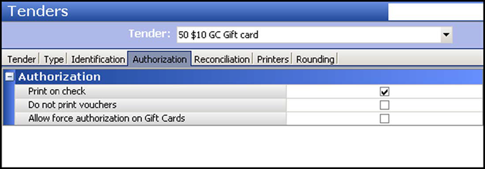 Select the Authorization tab