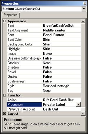 The Properties dialog box appears
