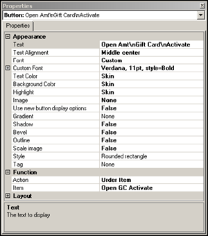 The Properties dialog box appears
