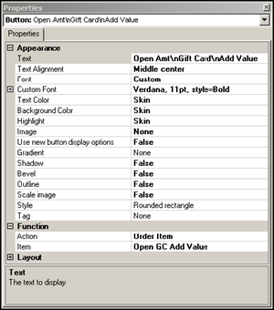 The Properties dialog box appears