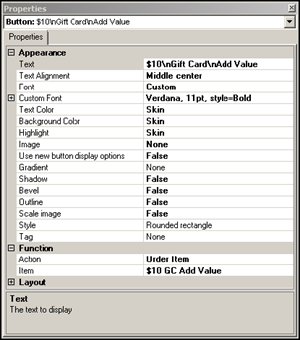The Properties dialog box appears